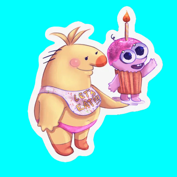 Chica Charlie & Cupcake Pim Sticker