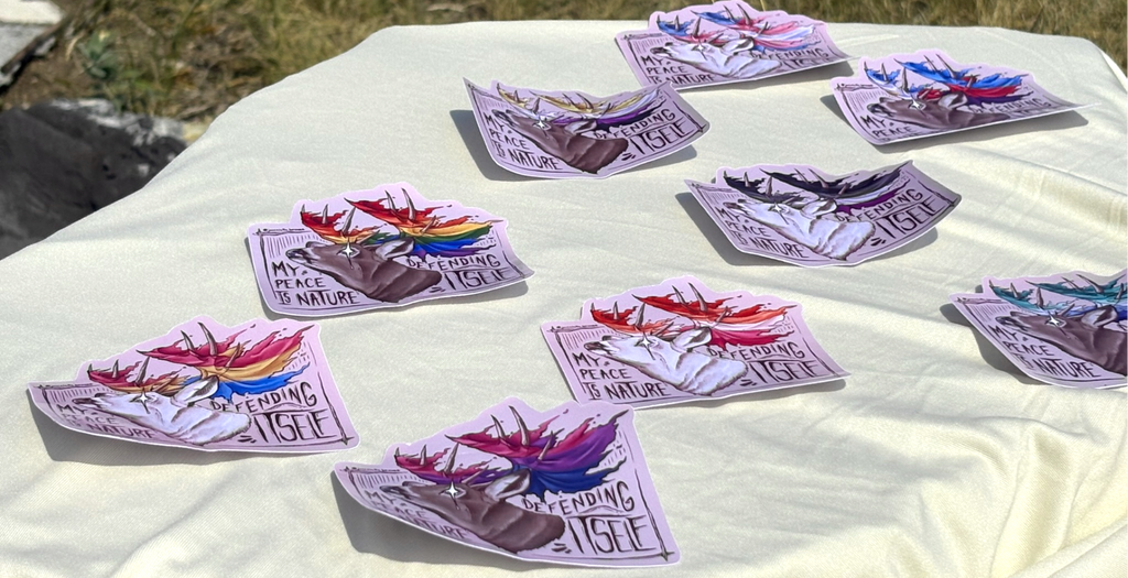 "My Peace is Nature Defending Itself" Pride Sticker