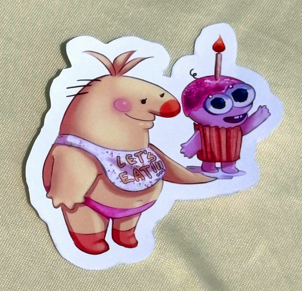 Chica Charlie & Cupcake Pim Sticker